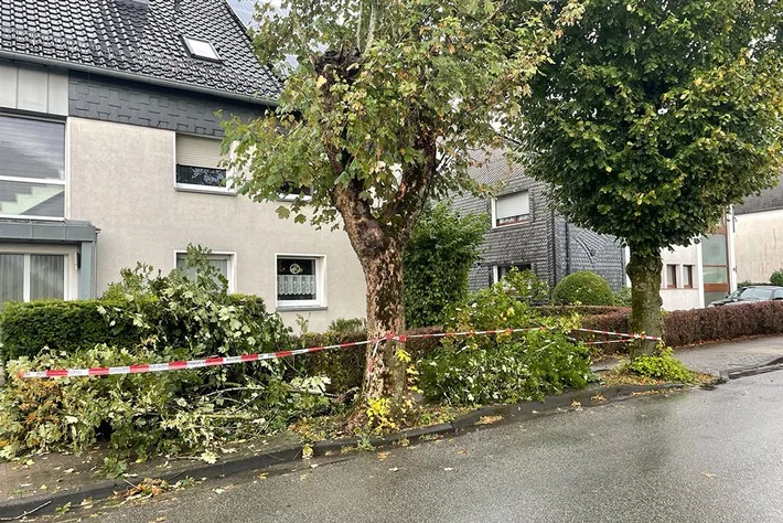 Unwetter in Breckerfeld: Feuerwehr räumt umgefallene Bäume